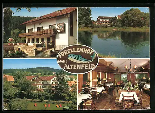 AK Gersfeld-Altenfeld, Forellenhof Wahl, am Seeufer, im Gastraum