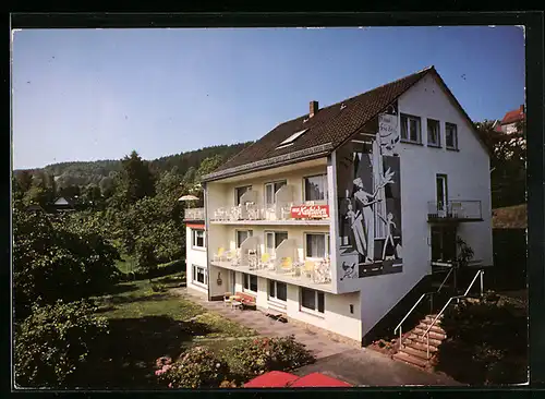 AK Bad Orb im Spessart, vor dem Haus Kurfrieden