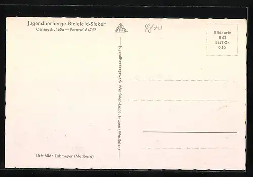 AK Bielefeld-Sieker, Jugendherberge, Osningstr. 165a