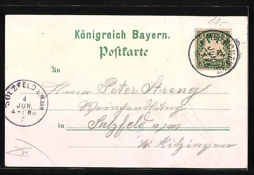 Lithographie Maria Eich, Kirche und Gnadenbild