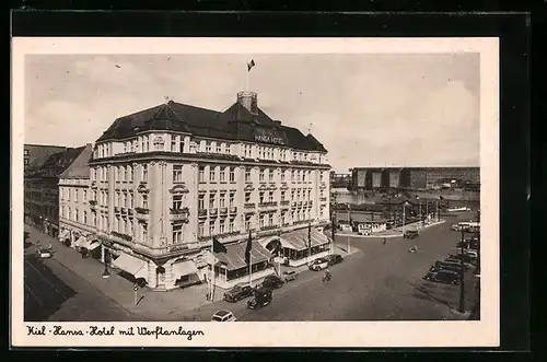 AK Kiel, Hansa-Hotel mit Werftanlagen