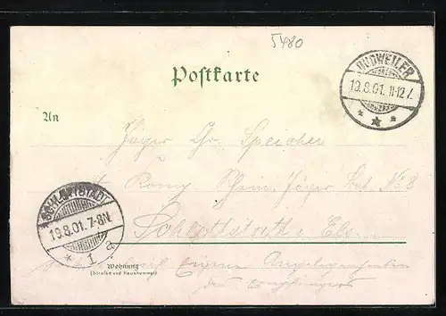 Lithographie Rolandseck, Ortspartie