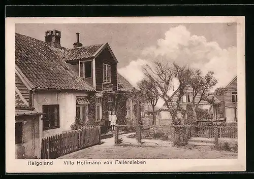 AK Helgoland, Blick auf Villa Hoffmann von Fallersleben