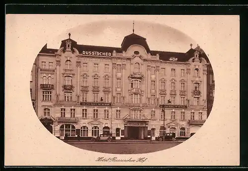 Passepartout-AK Berlin, Hotel Russischer Hof in der Georgenstrasse 21-22