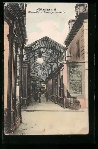 AK Mülhausen-Mulhouse, Glashalle-Passage couverts