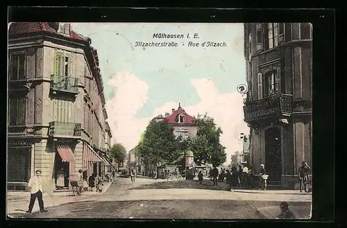 AK Mülhausen i. E., Illzacherstrasse - Rue d`Illzach
