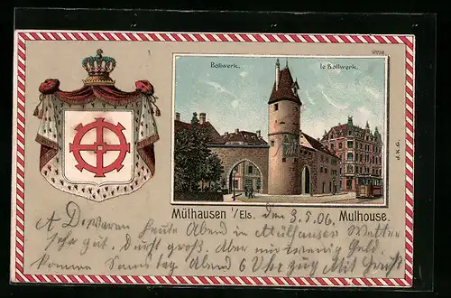 AK Mülhausen i. E., Bollwerk und Wappen