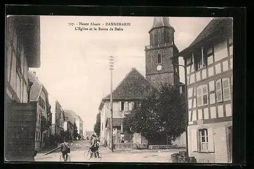 AK Dannemarie, L`Èglise et la Route de Delle