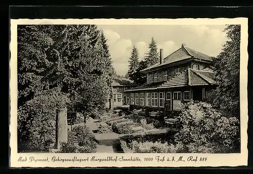 AK Bad Pyrmont, Gebirgsausflugsort Burgwaldhof-Sennhütte