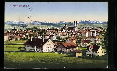 AK Kempten, Totalansicht aus der Vogelschau