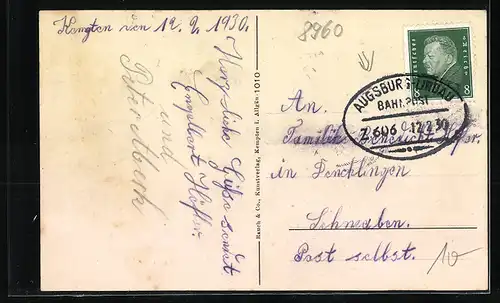 AK Kempten, Totalansicht aus der Vogelschau