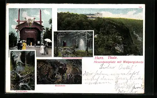 AK Thale /Harz, Hexentanzplatz mit Walpurgishalle