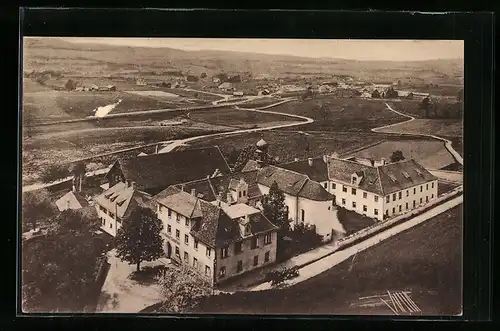 AK Kempten-Lenzfried i. Allgäu, Totalansicht mit Institut aus der Vogelschau