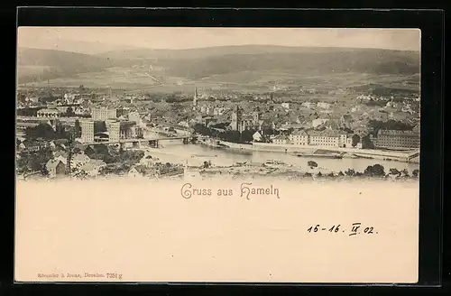 AK Hameln /Weser, Totalansicht aus der Vogelschau