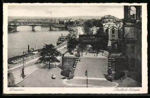 AK Dresden, Brühlsche Terrasse