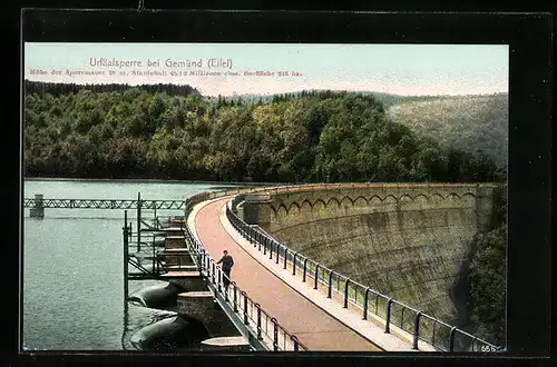 AK Gemünd /Eifel, Sperrmauer der Urfttalsperre