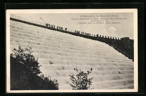 AK Gemünd /Eifel, Urfttalsperre mit Kaskaden