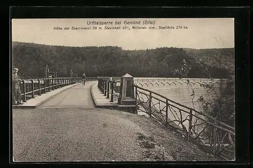AK Gemünd /Eifel, Sperrmauer der Urfttalsperre