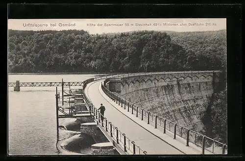 AK Gemünd /Eifel, Sperrmauer der Urfttalsperre