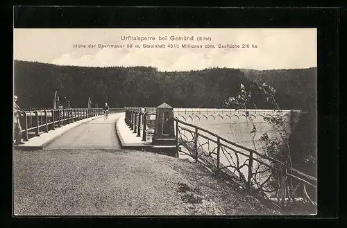 AK Gemünd /Eifel, Sperrmauer der Urfttalsperre
