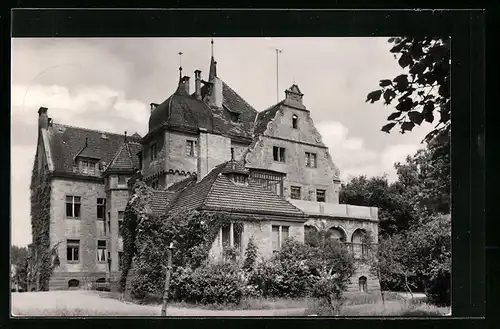 AK Gerbstedt bei Hettstedt, vor dem Klubhaus Fritz Himpel