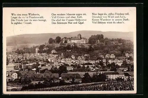 AK Kronach in Obfr., Generalansicht der Stadt im Frankenwald