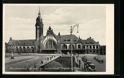 AK Krefeld am Rhein, Blick auf den Hauptbahnhof