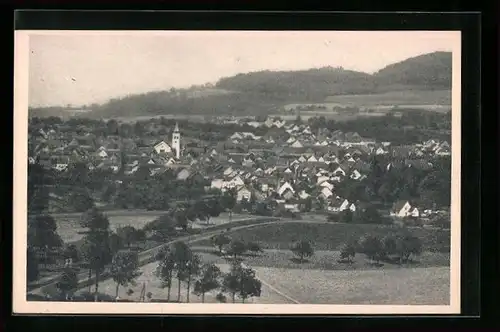 AK Ochtendung, Generalansicht mit Blick zur Kirche