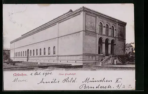 AK München, vor der neuen Pinakothek