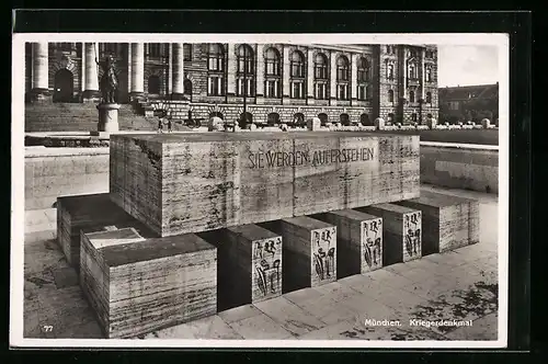 AK München, das Kriegerdenkmal