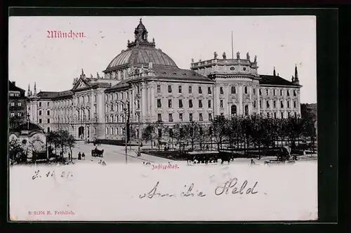 AK München, Blick auf den Justizpalast