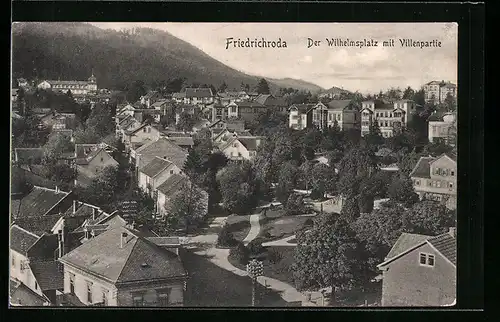 AK Friedrichroda, Blick auf den Wilhelmsplatz mit Villenpartie