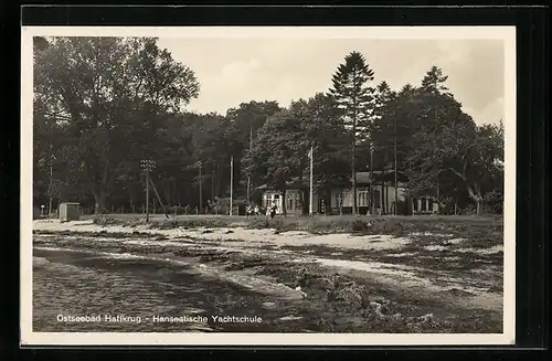 AK Ostseebad Haffkrug, vor der Hanseatischen Yachtschule