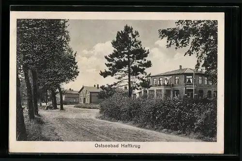 AK Ostseebad Haffkrug, vor den Villen