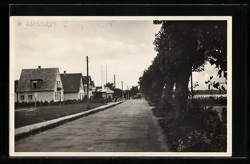 AK Ostseebad Haffkrug, Strasse durch den Ort