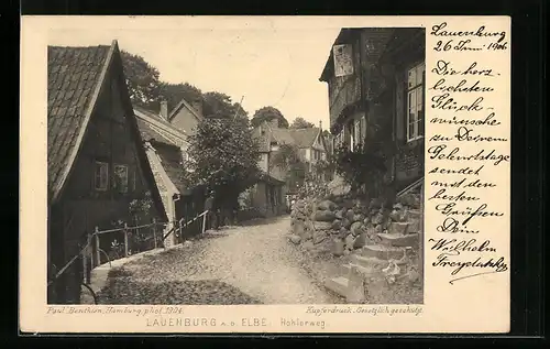 AK Lauenburg a. d. Elbe, Häuser am Hohlerweg