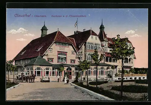 AK Clausthal / Oberharz, Kurhaus z. d. Pfaueneichen