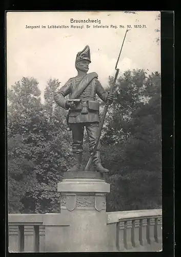 AK Braunschweig, Sergeant im Leibbataillon Herzogl. Br. Infanterie Reg. No. 92