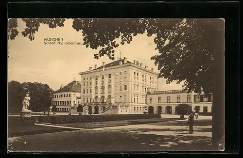 AK München, Parkidylle am Schloss Nymphenburg