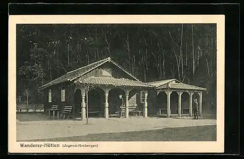 AK Bad Liebenzell, Wanderer-Hütten im Monbachtal