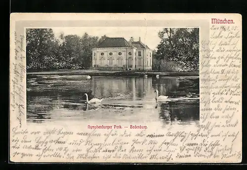 AK München, Badenburg im Nymphenburger Park