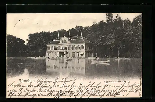 AK München-Schwabing, Restaurant am Kleinhesseloher See