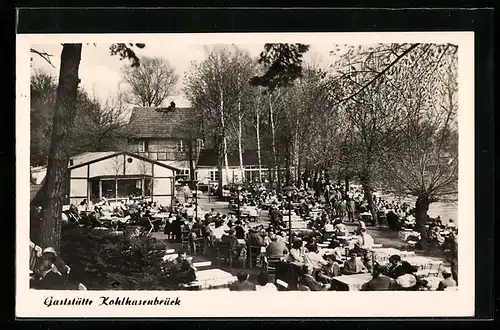 AK Berlin-Wannsee, Garten der Gaststätte Kohlhasenbrück