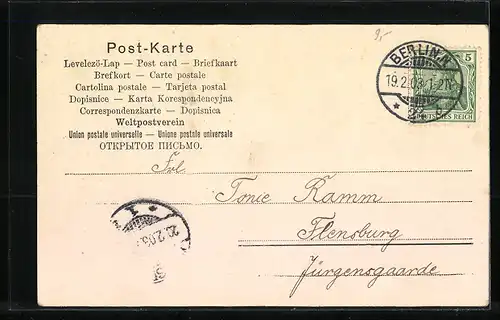 AK Berlin, Unter den Linden, Universität und Opernhaus, Kgl. Bibliothek