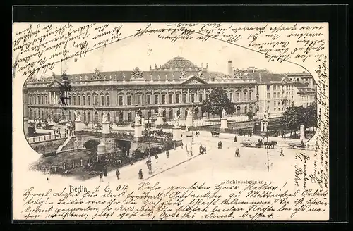 AK Berlin, Skulpturen auf der Schlossbrücke