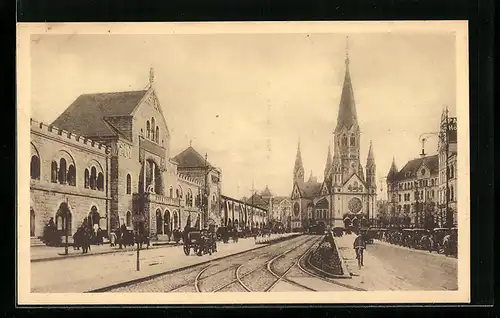 AK Berlin-Charlottenburg, Hardenbergstrasse mit Kaiser Wilhelm-Gedächtniskirche