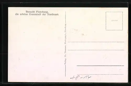 AK Flensburg, Soldaten am Grenzstein der Deutsch-Dänischen Grenze