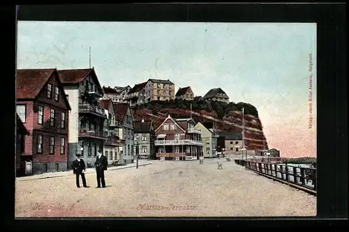 AK Helgoland, auf der Mathies-Terrasse