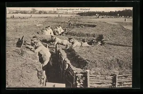 AK Berlin-Westend, Schützengraben, Unterstand mit Schiess-Scharten