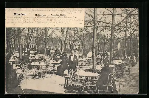 AK München, Hofgarten im Arcaden Cafe